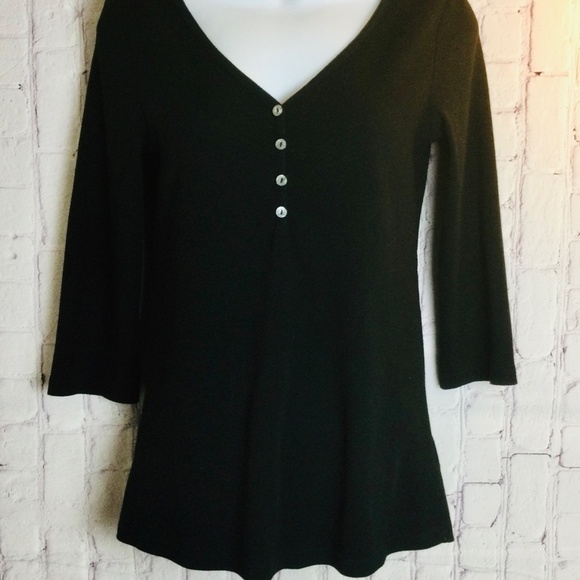 Two Size Small Women's Old Navy Slim-Fit Rib Knit Henley Tops - Picture 7 of 7